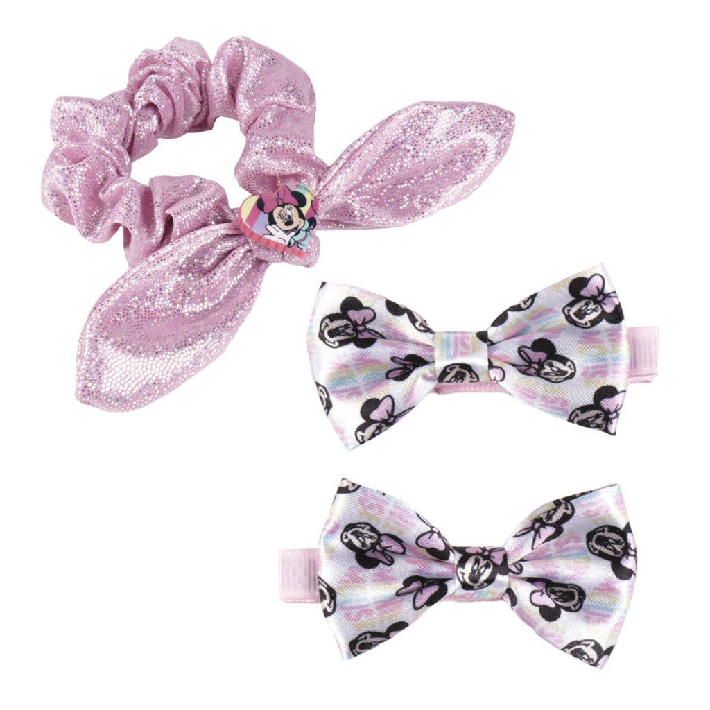 Disney Minnie trīsdaļīgs matu gumijas un sprādžu komplekts