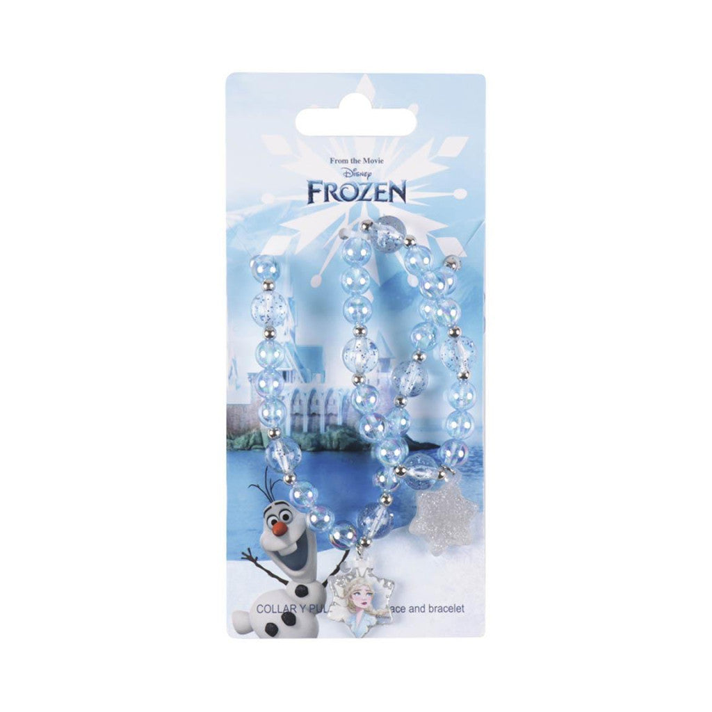 Disney Frozen sniegpārsliņu pērlīšu kaklarotas un rokassprādzes komplekts
