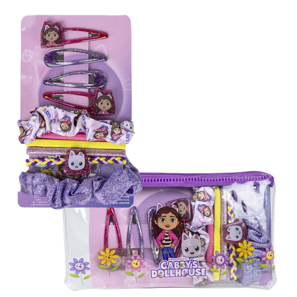 Gabby's Dollhouse Purrrple matu sprādzes un matu saites komplekts