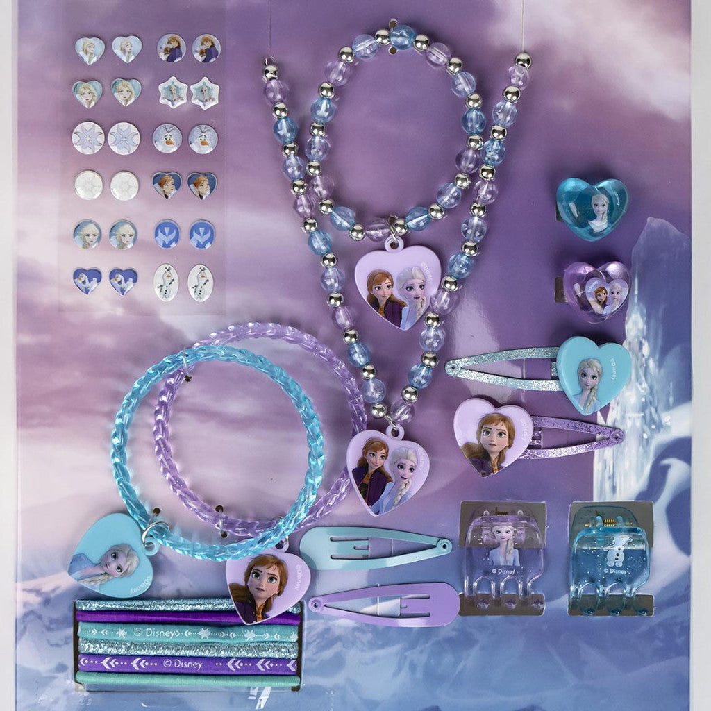 Disney Frozen mirdzošo rotaslietu un matu aksesuāru komplekts, 30 daļas