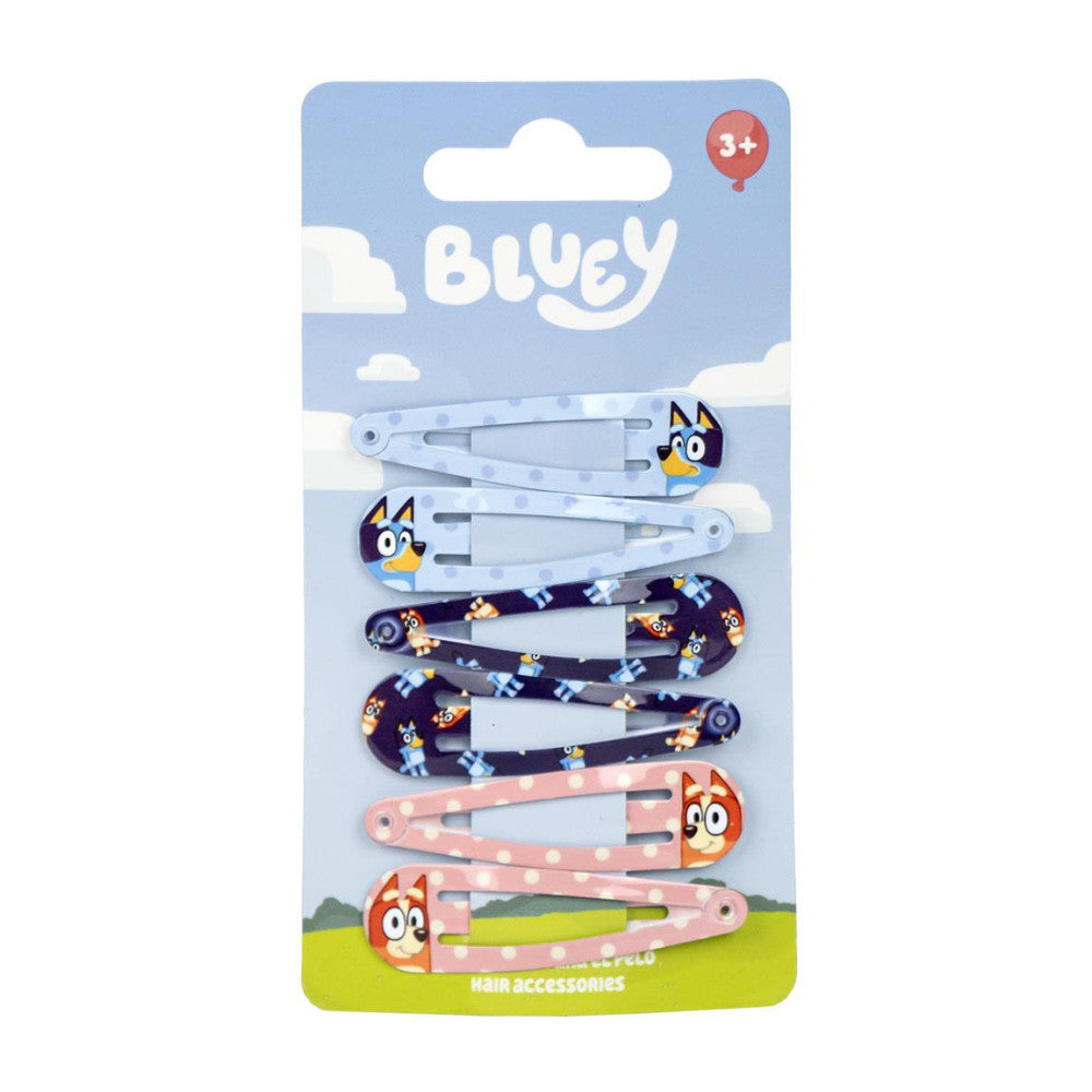 Bluey Happy Vibes matu sprādžu komplekts, 6 gab.
