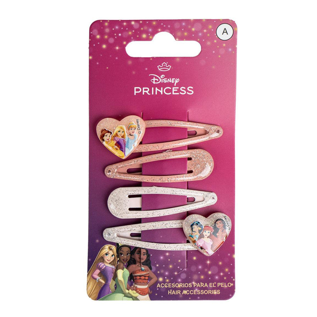 Disney princeses sirsniņu matu sprādžu komplekts (4 gab.)
