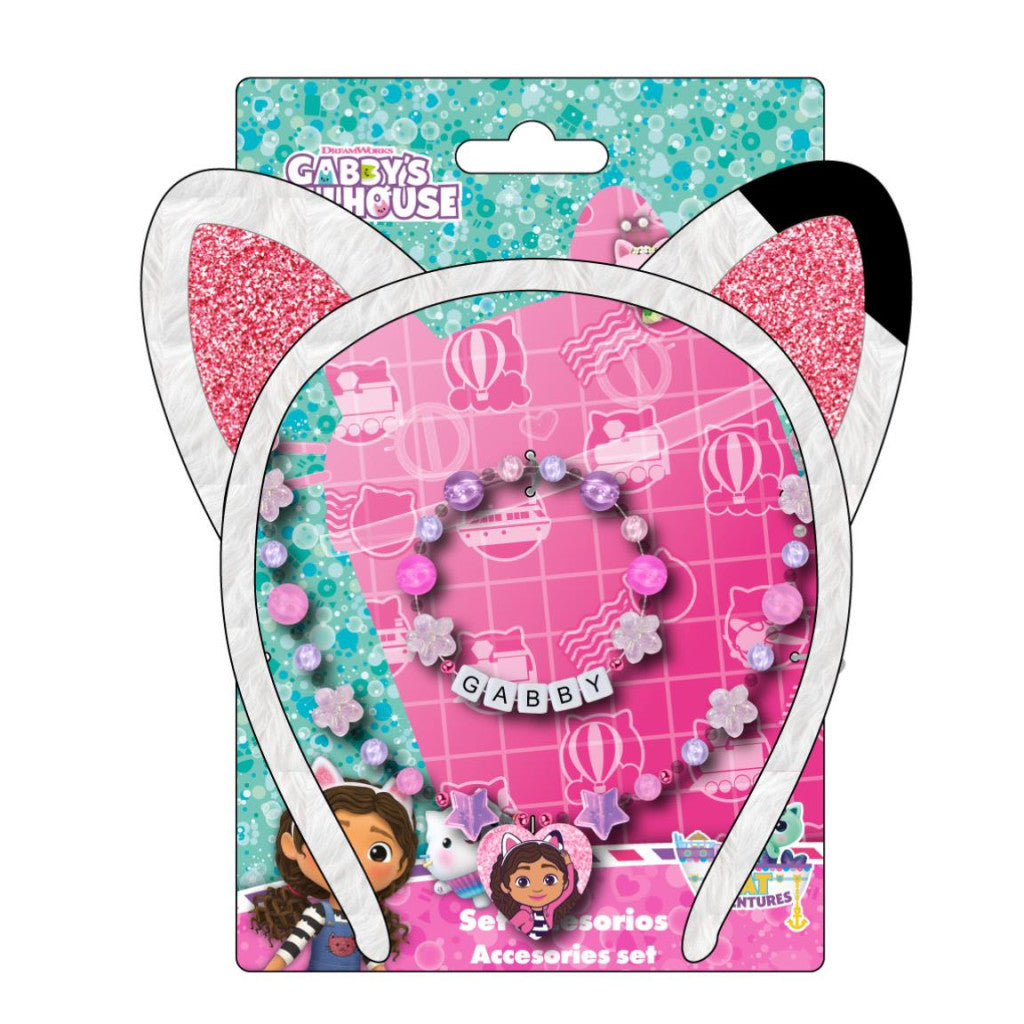 Gabby's Dollhouse ziedu rotaslietu un galvas saites komplekts