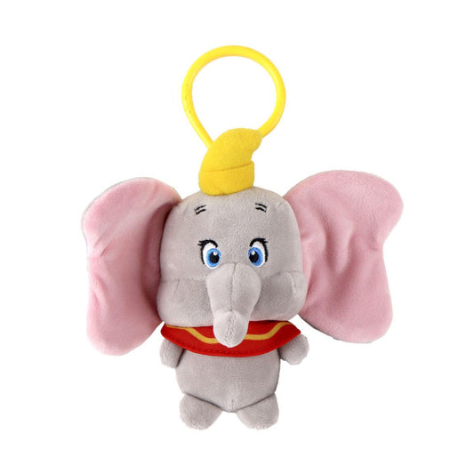 Disney Dumbo pelēka 3D plīša figūriņa ar pakaramo, somas dekorāciju 13 cm