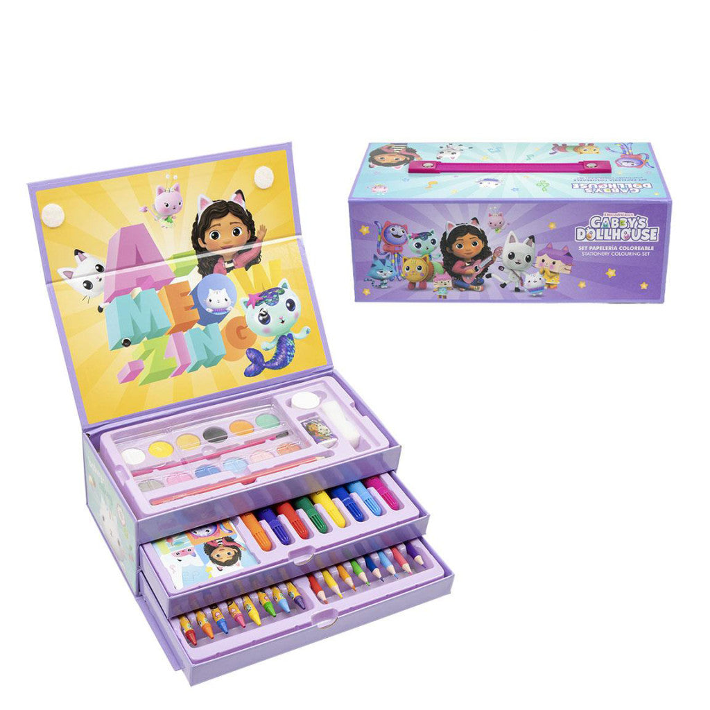 Gabby's Dollhouse kancelejas piederumu komplekts koferī