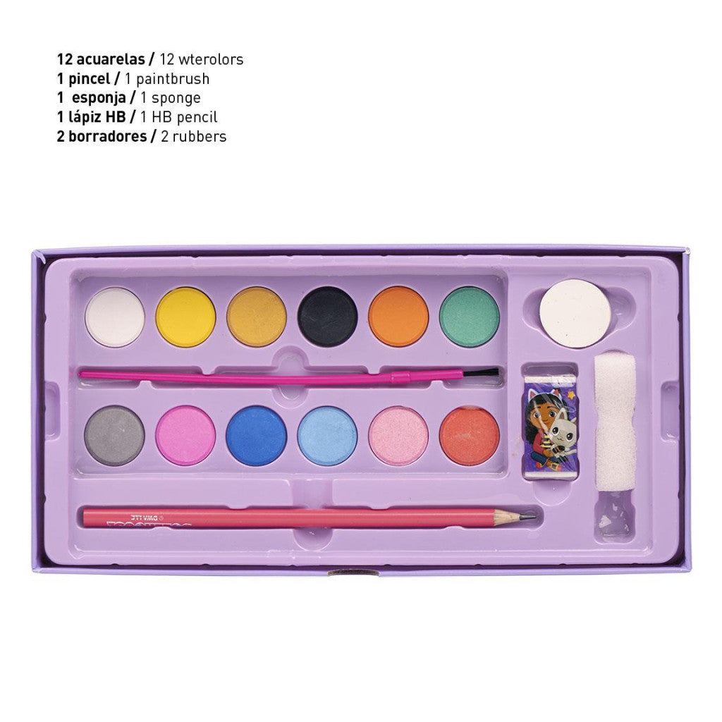 Gabby's Dollhouse kancelejas piederumu komplekts koferī