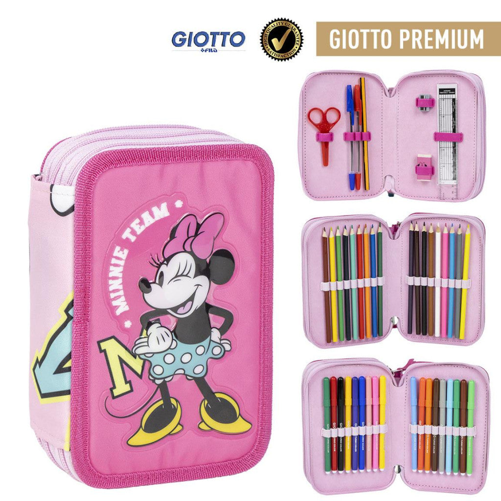 Disney Minnie Team pildīts zīmuļu maciņš 3 līmeņi