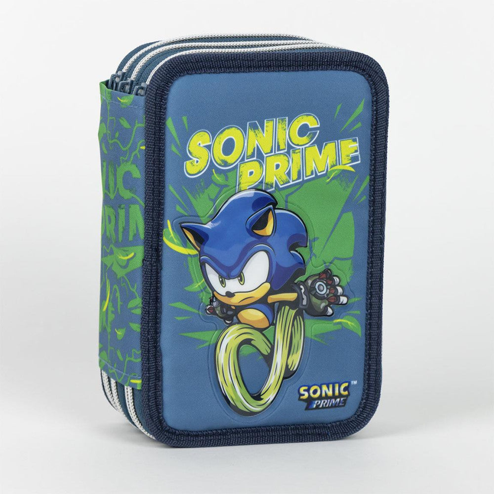 Sonic the Hedgehog Prime Sonic the Hedgehog pildīts zīmuļu maciņš 3 līmeņi