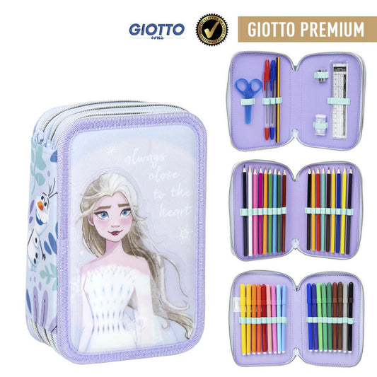 Disney Frozen Elsa pildīts zīmuļu maciņš ar 3 slāņiem