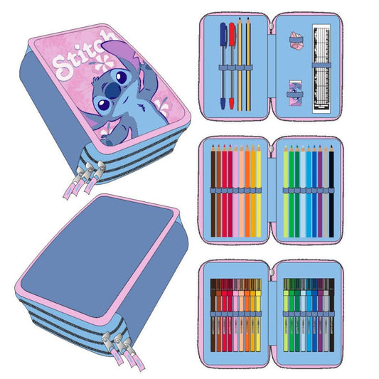 Disney Lilo un Stitch Hibiscus trīsslāņu pildīts penālis