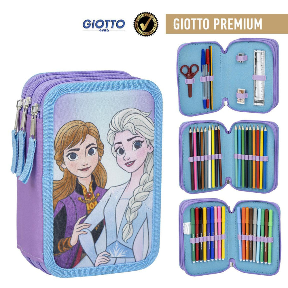 Disney Frozen Sisters pildīts zīmuļu maciņš ar 3 līmeņiem