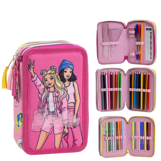 Barbie Bestie Vibes Loaded zīmuļu maciņš, 3 līmeņi