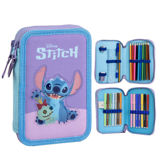 Disney Lilo un Stitch Scrump pildīts zīmuļu maciņš ar 2 līmeņiem