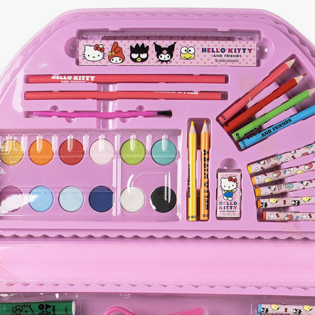 Hello Kitty Friends 50 daļu kancelejas piederumu komplekts