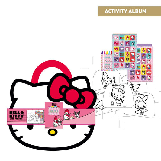 Hello Kitty Friends krāsojamā grāmata, aktivitāšu komplekts