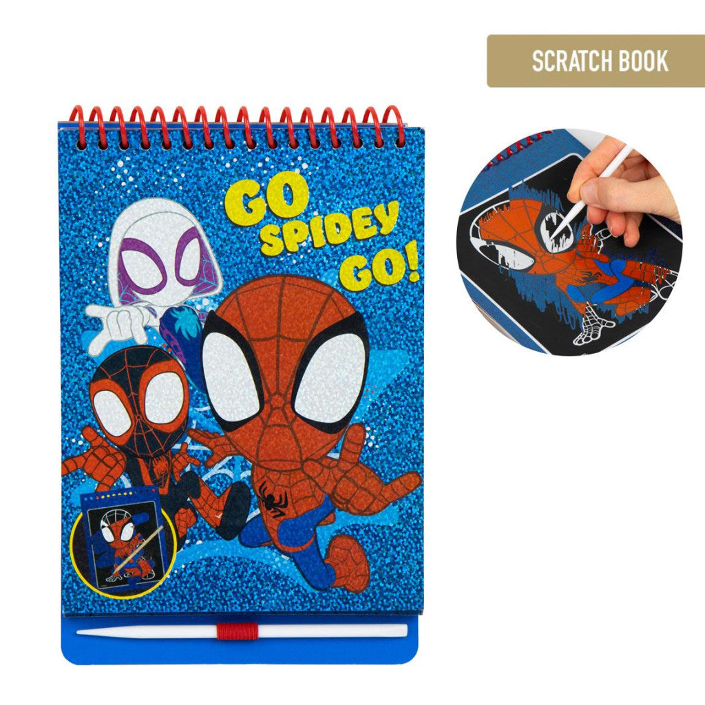 Zirnekļcilvēka Go Spidey skrāpējamo attēlu skrāpēšanas un krāsošanas komplekts