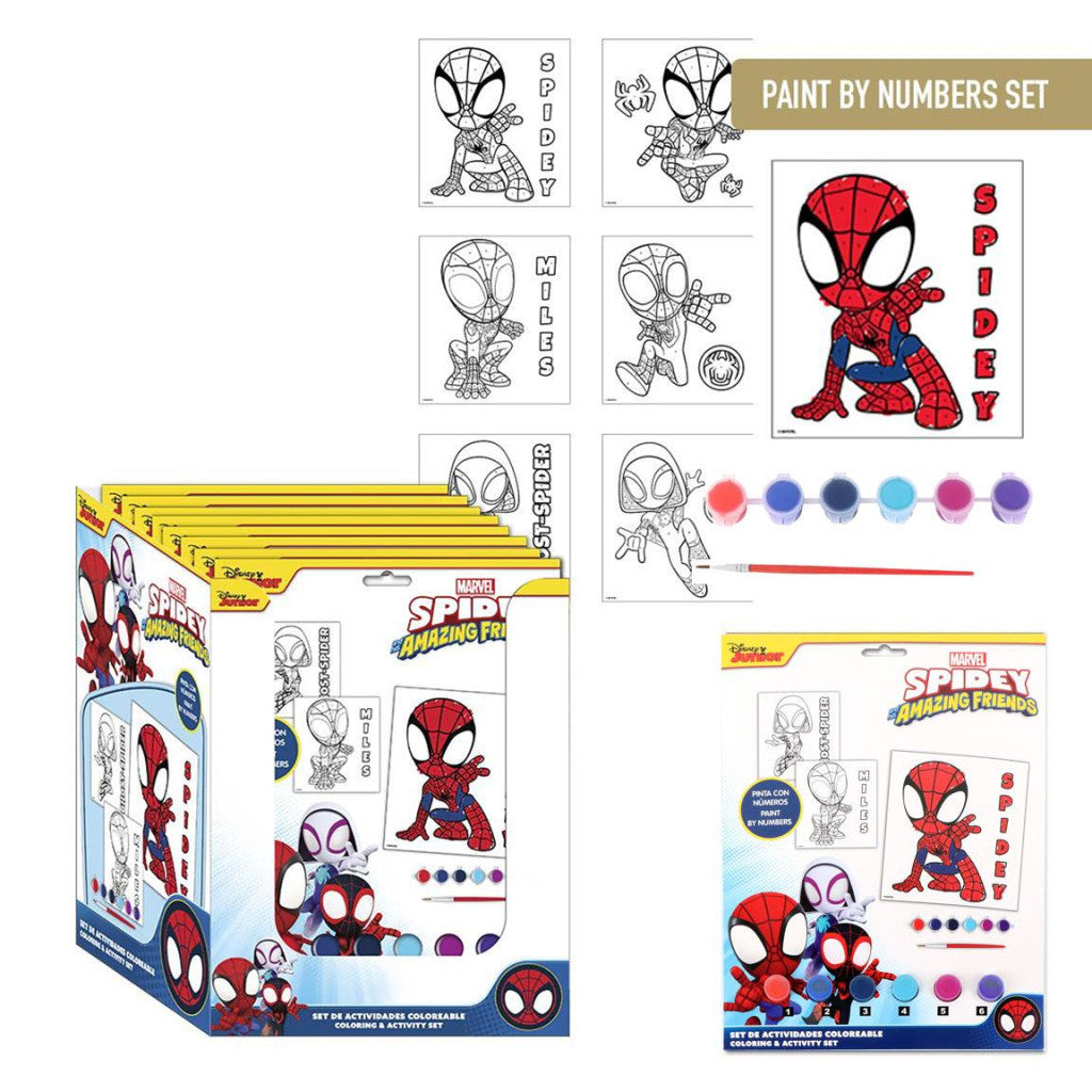 Zirnekļcilvēka un Spidey Friends krāsojamās figūriņas komplekts