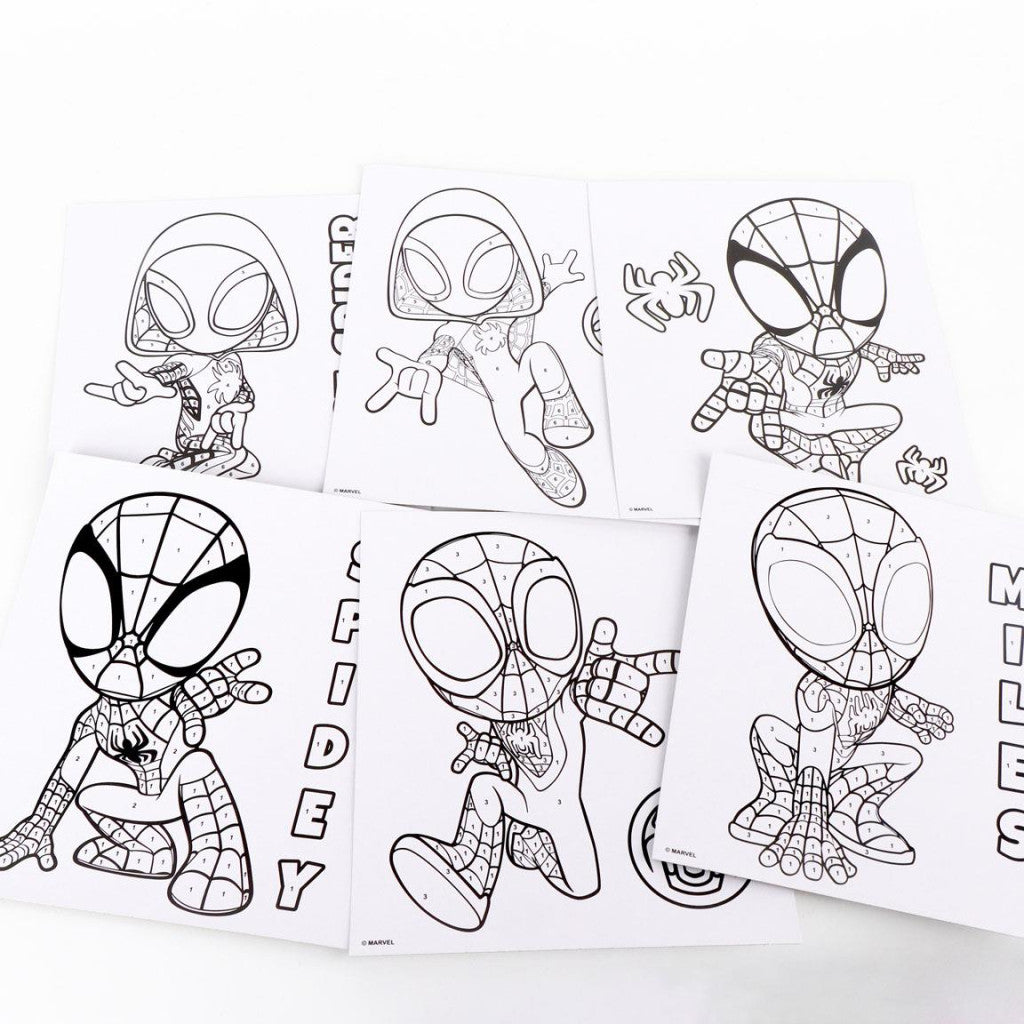Zirnekļcilvēka un Spidey Friends krāsojamās figūriņas komplekts