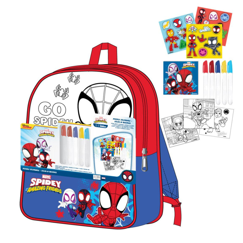 Zirnekļcilvēka Go Spidey krāsojamā mugursoma, soma 38 cm