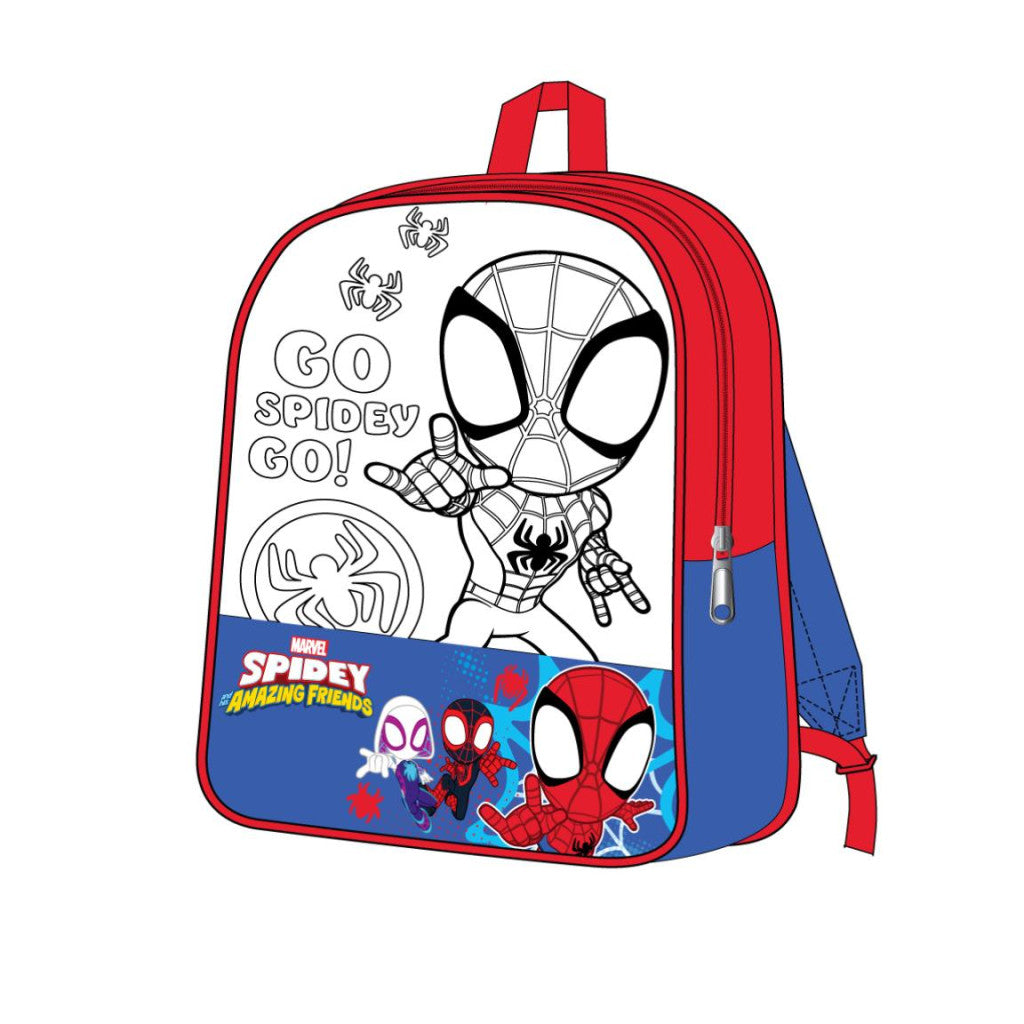 Zirnekļcilvēka Go Spidey krāsojamā mugursoma, soma 38 cm