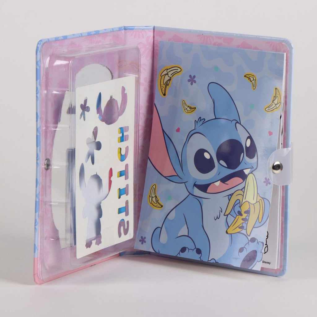 Disney Lilo un Stitch banānu krāsojamo klažu komplekts ar veidni