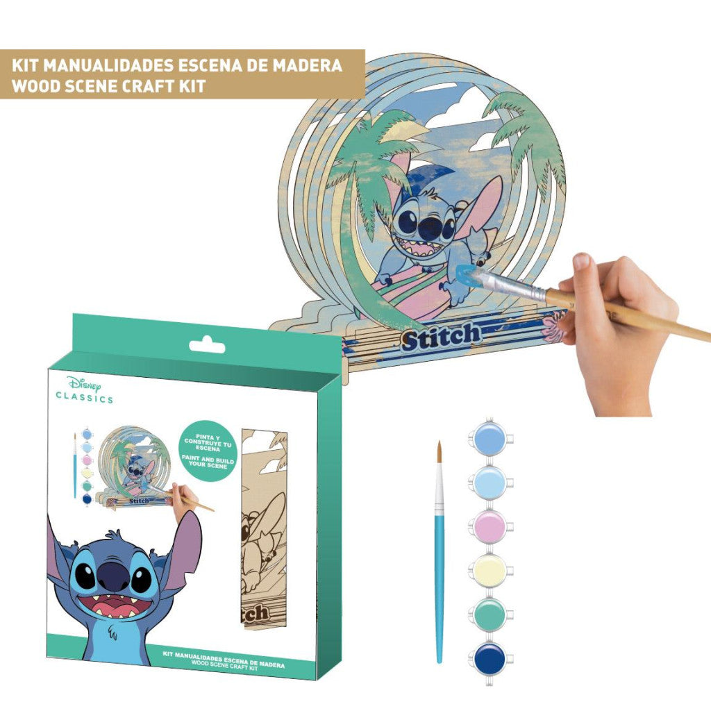 Disney Lilo un Stitch Palm krāsojams koka attēls