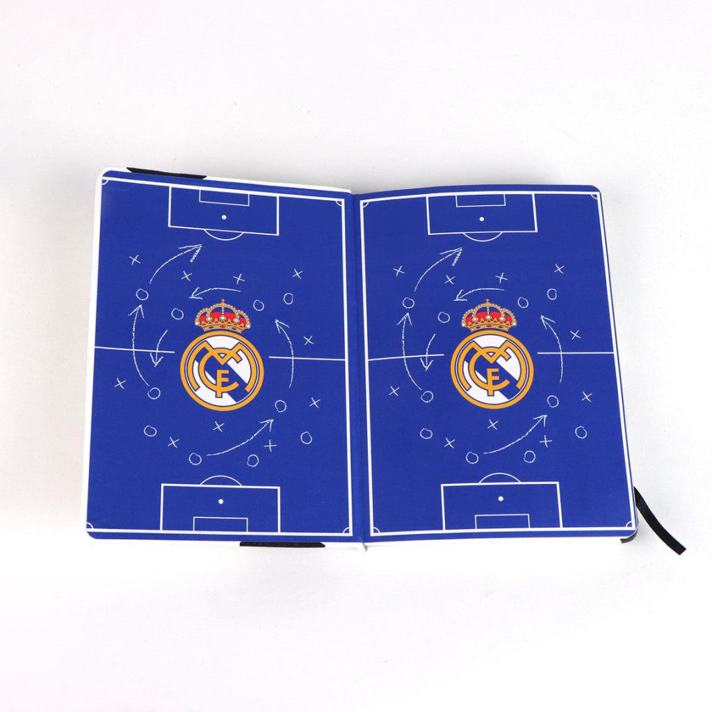 Polsterēta piezīmju grāmatiņa ar līniju un Real Madrid Ball