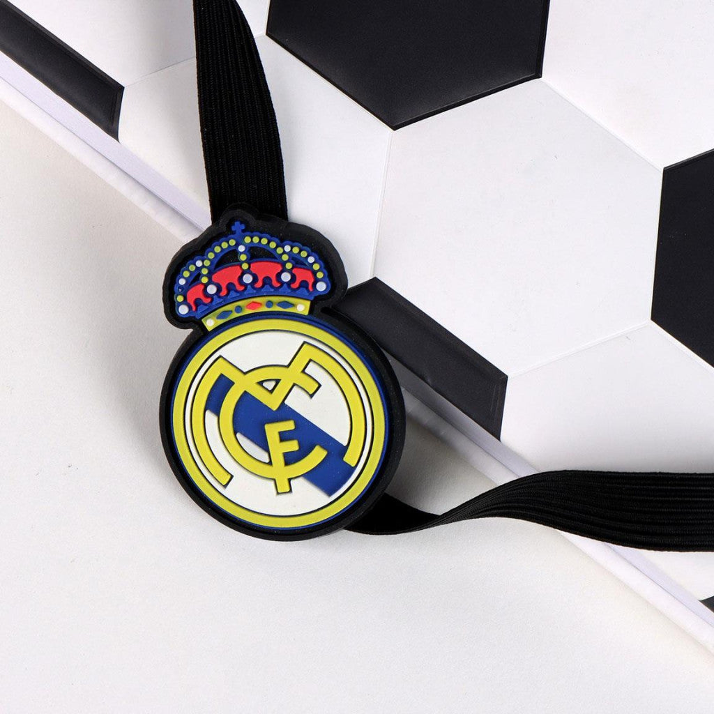 Polsterēta piezīmju grāmatiņa ar līniju un Real Madrid Ball