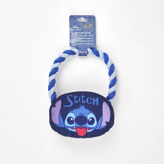 Disney Lilo un Stitch pīkstoša plīša un virves rotaļlieta suņiem