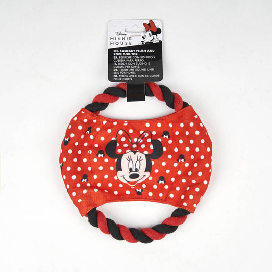Disney Minnie pīkstošā frisbija un virves rotaļlieta suņiem