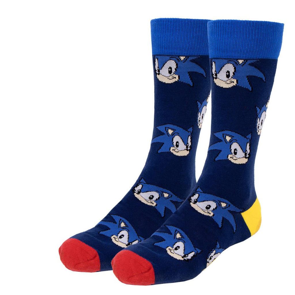 Sonic the Hedgehog Face pieaugušo garās zeķes 35/41