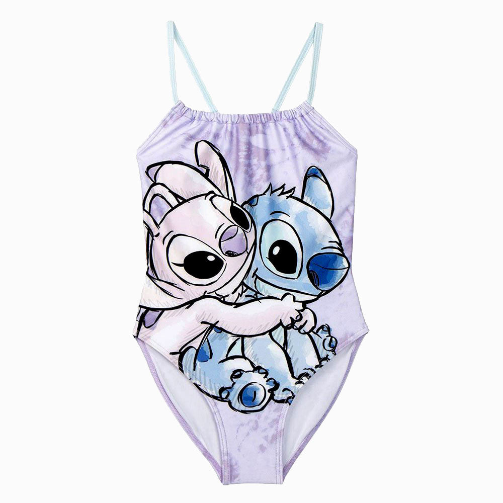 Disney Lilo un Stitch Love bērnu peldkostīms, peldēšanai 5-12 gadi