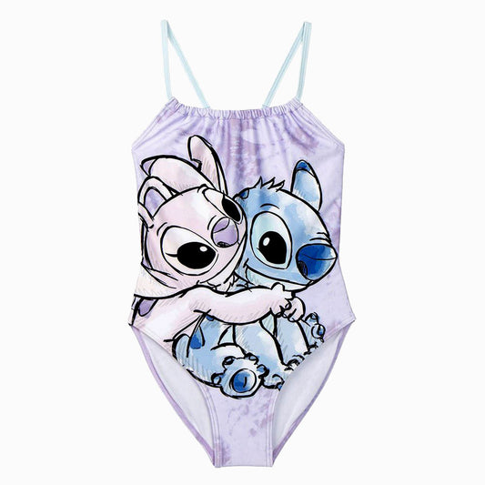Disney Lilo un Stitch Love bērnu peldkostīms, peldēšanai 5-12 gadi