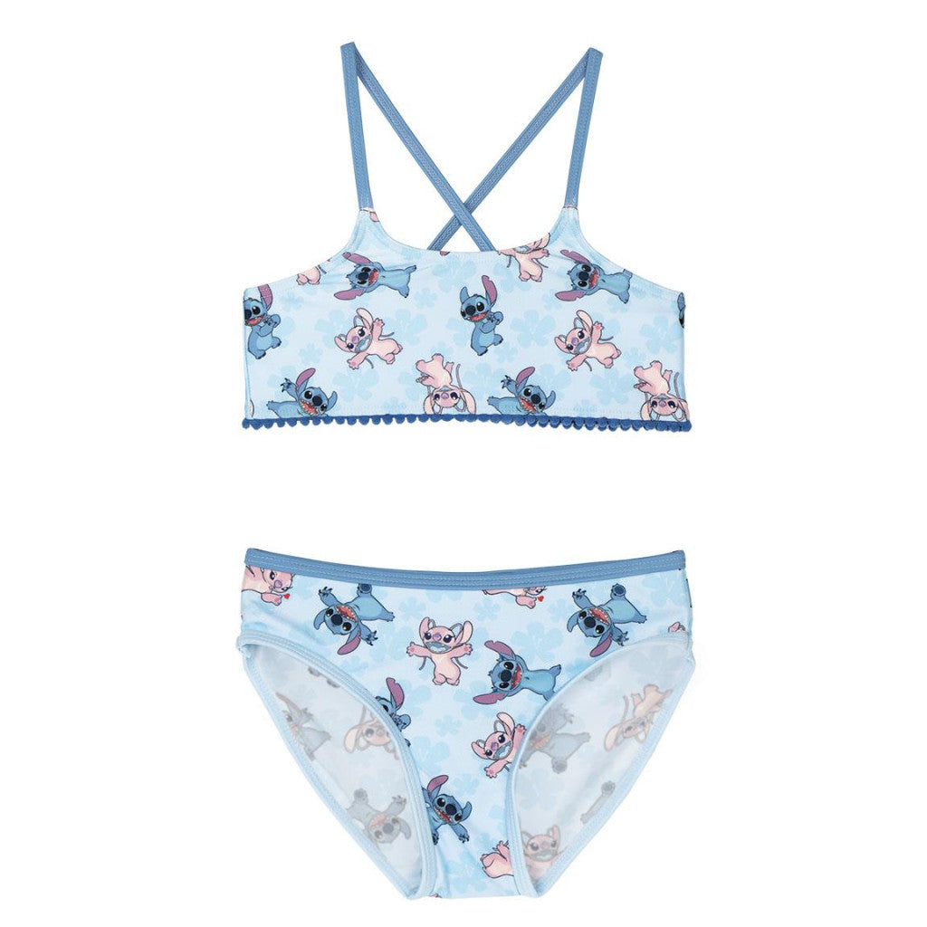 Disney Lilo un Stitch zils bērnu peldkostīms, bikini 5-12 gadi