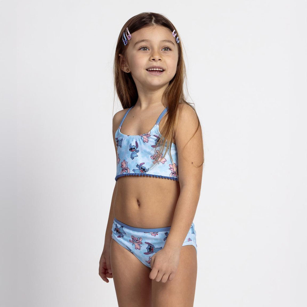 Disney Lilo un Stitch zils bērnu peldkostīms, bikini 5-12 gadi