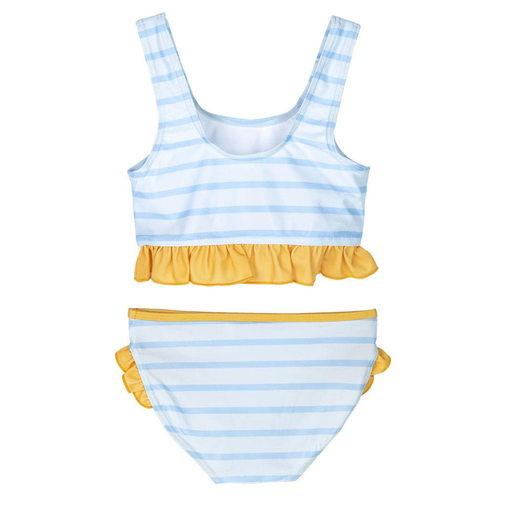 Zils svītrains bērnu peldkostīms, bikini, vecums 2-6 gadi