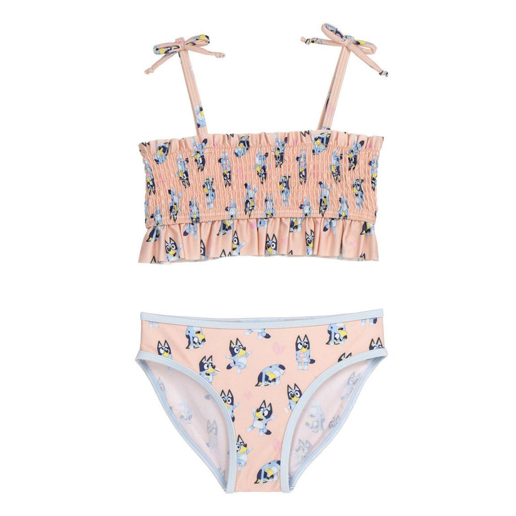 Bērnu peldkostīms "Bluey Peach", bikini, vecums 2-6 gadi