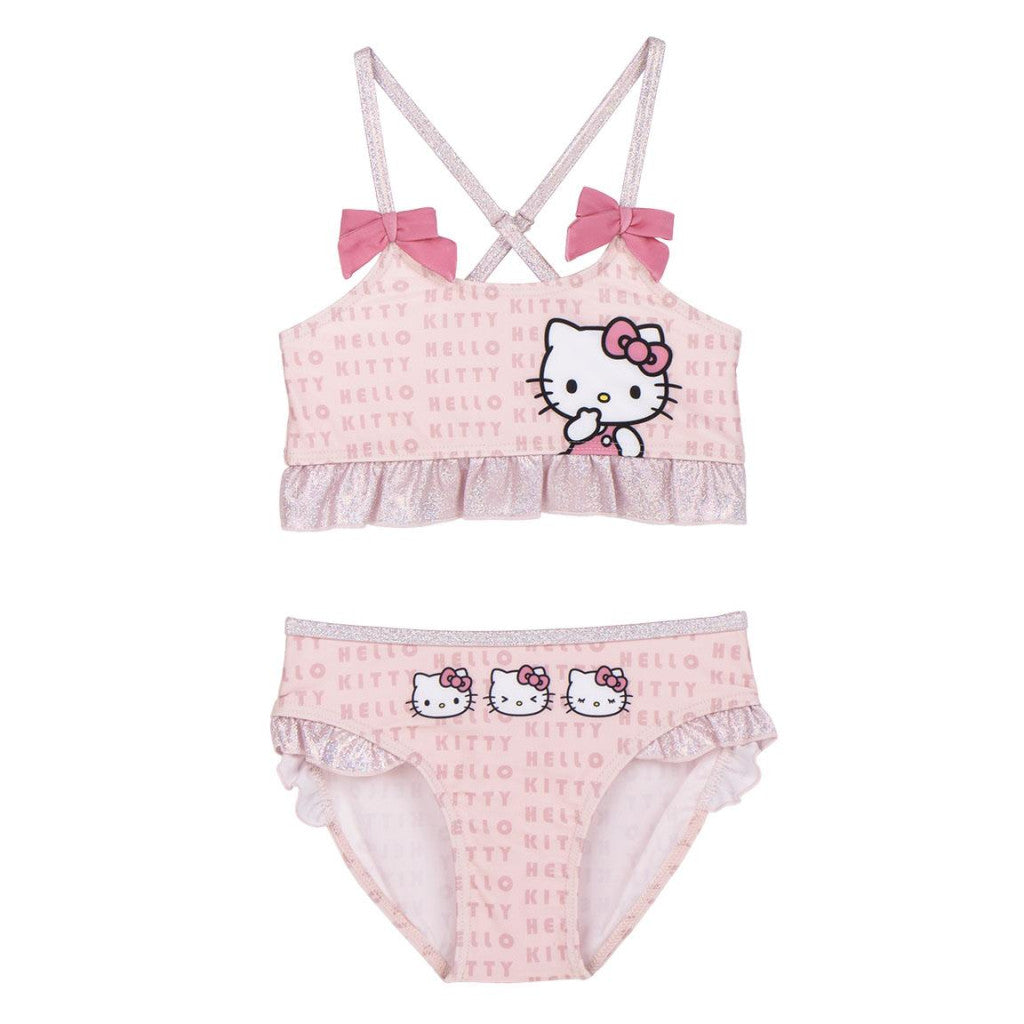 Hello Kitty mirdzošs bērnu peldkostīms, bikini 3-7 gadi