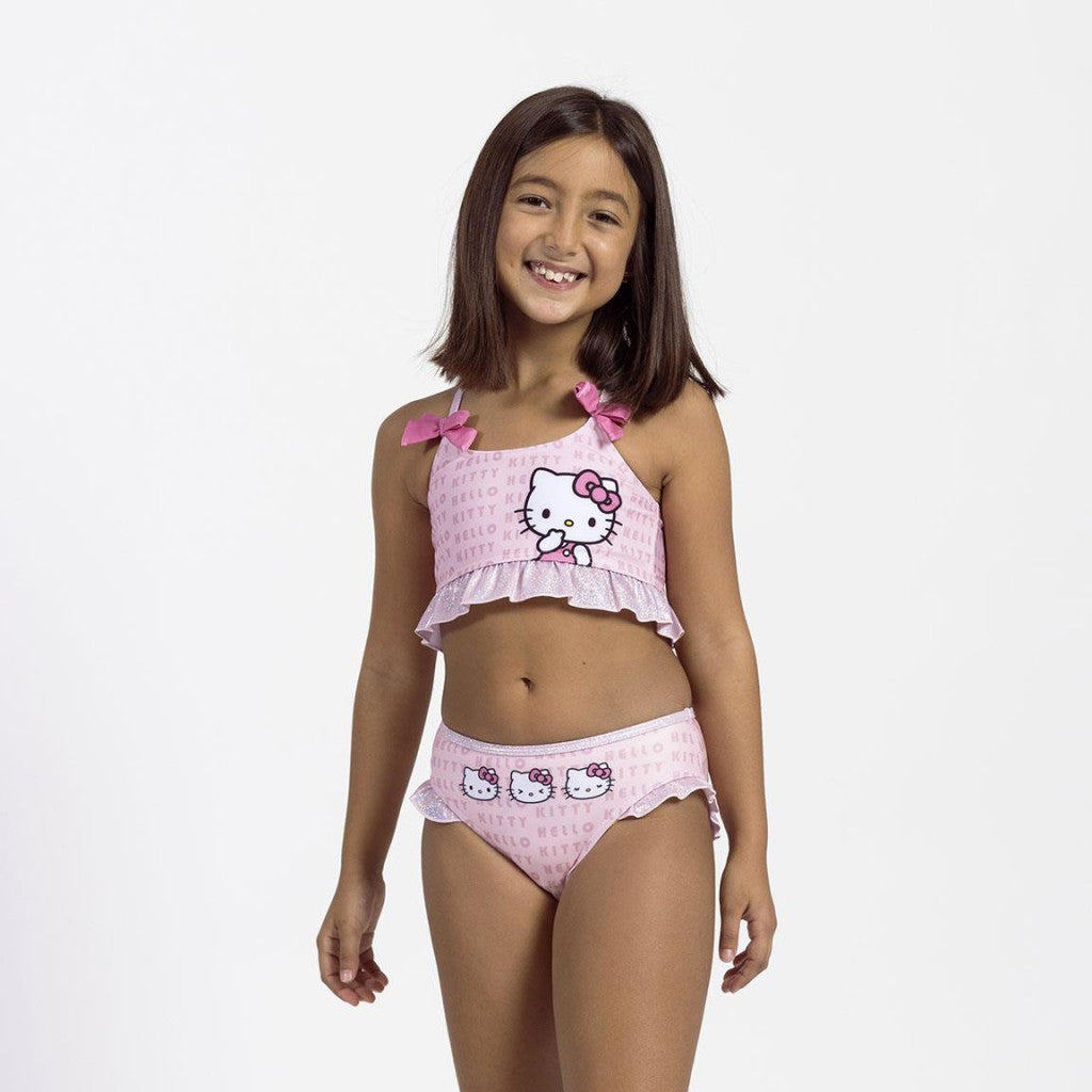 Hello Kitty mirdzošs bērnu peldkostīms, bikini 3-7 gadi