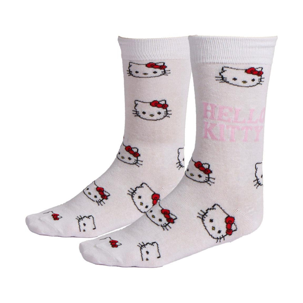 Hello Kitty baltas pieaugušo garās zeķes 36/43