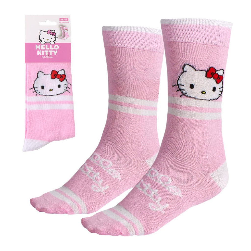 Hello Kitty rozā garās zeķes pieaugušajiem 36/43