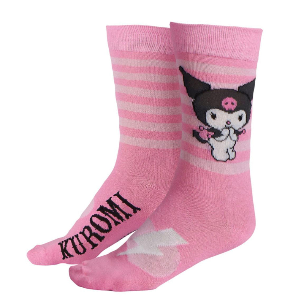 Hello Kitty Kuromi rozā garās zeķes pieaugušajiem 36/43