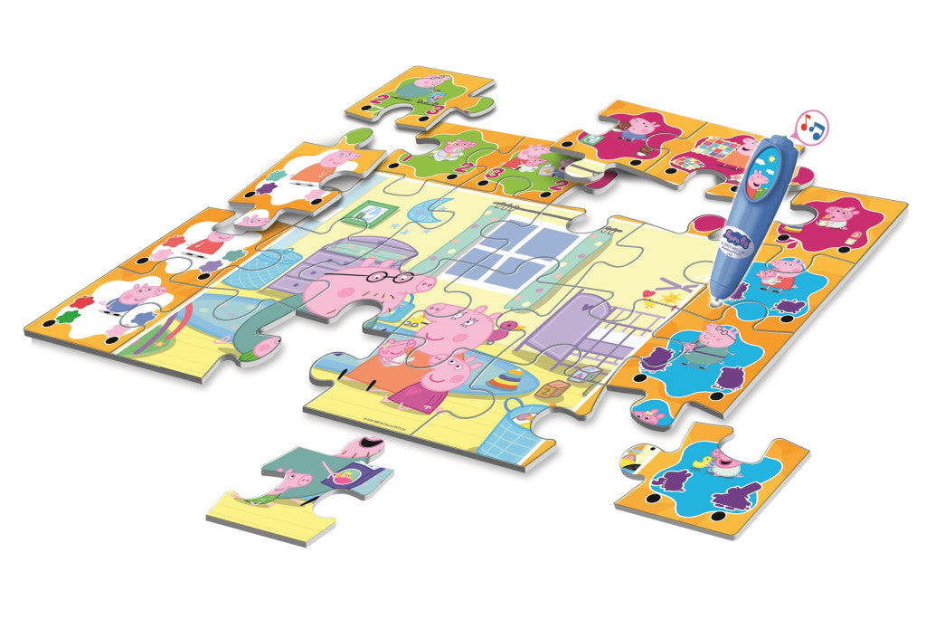 Peppa Pig Reading interaktīva 24 gabalu puzle Clementoni