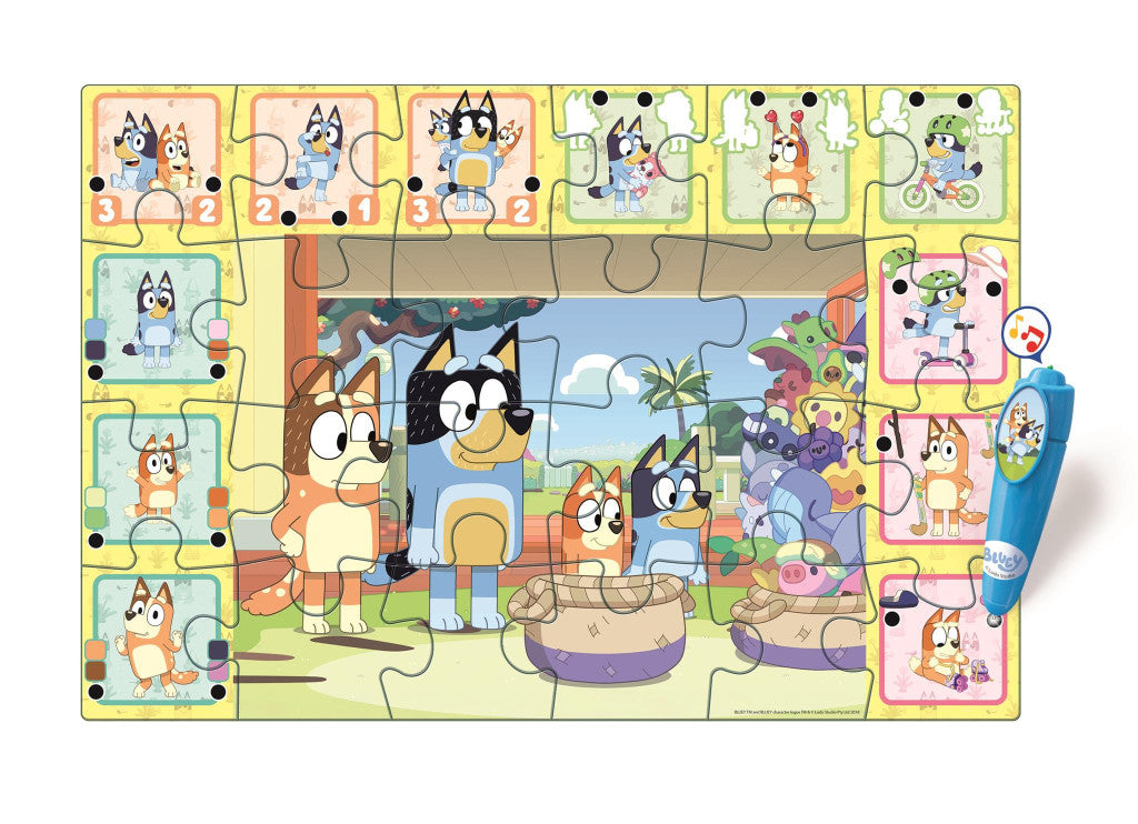 Bluey Playtime interaktīvā 24 gabalu puzle Clementoni