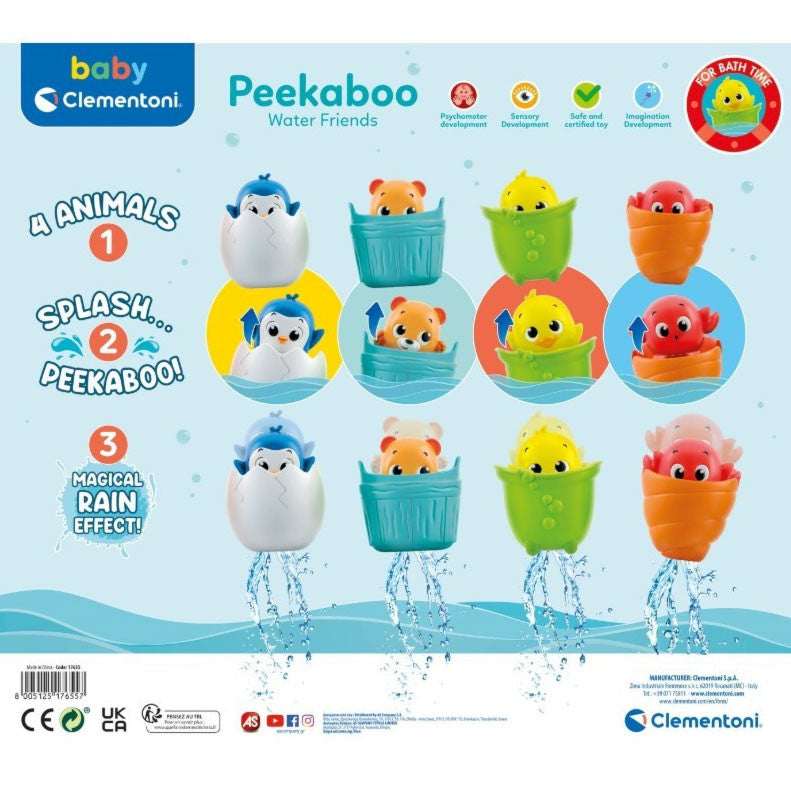 Clementoni Dzīvnieku čaumalas Peekaboo krabju vannas rotaļlieta