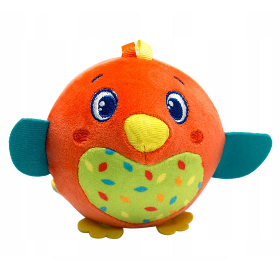 Dzīvnieki Peachy Bird plīša bumbiņas figūriņa, bērnu grabulītis Clementoni