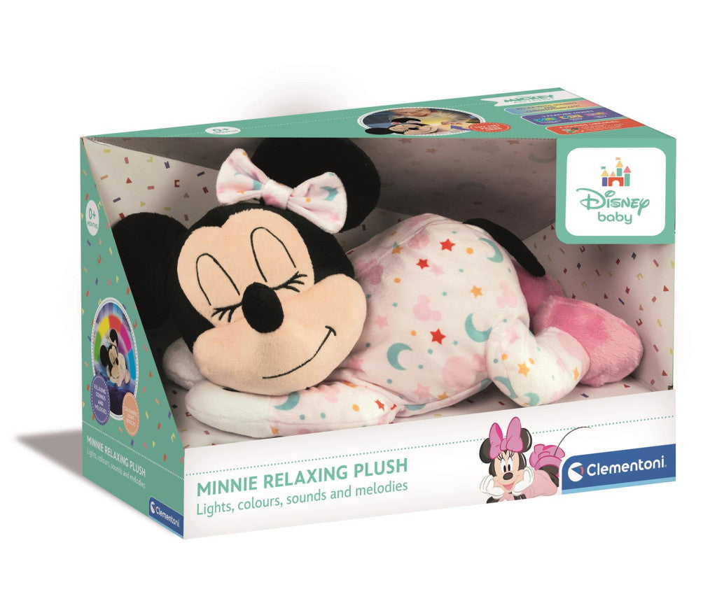 Disney Minnie vēderiņkrēsla miega līdzeklis plīša rotaļlieta Clementoni