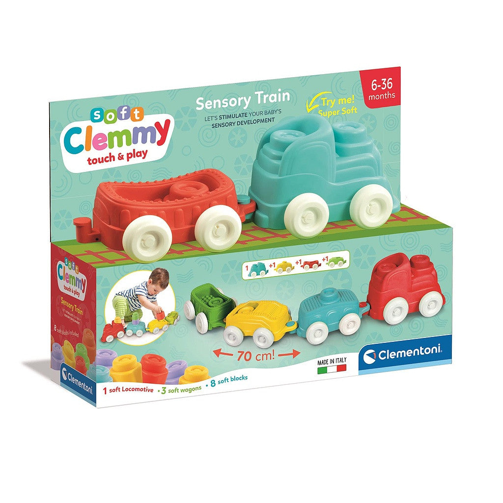 Krāsu Clemmy prasmju attīstīšanas sensorais vilciens Clementoni
