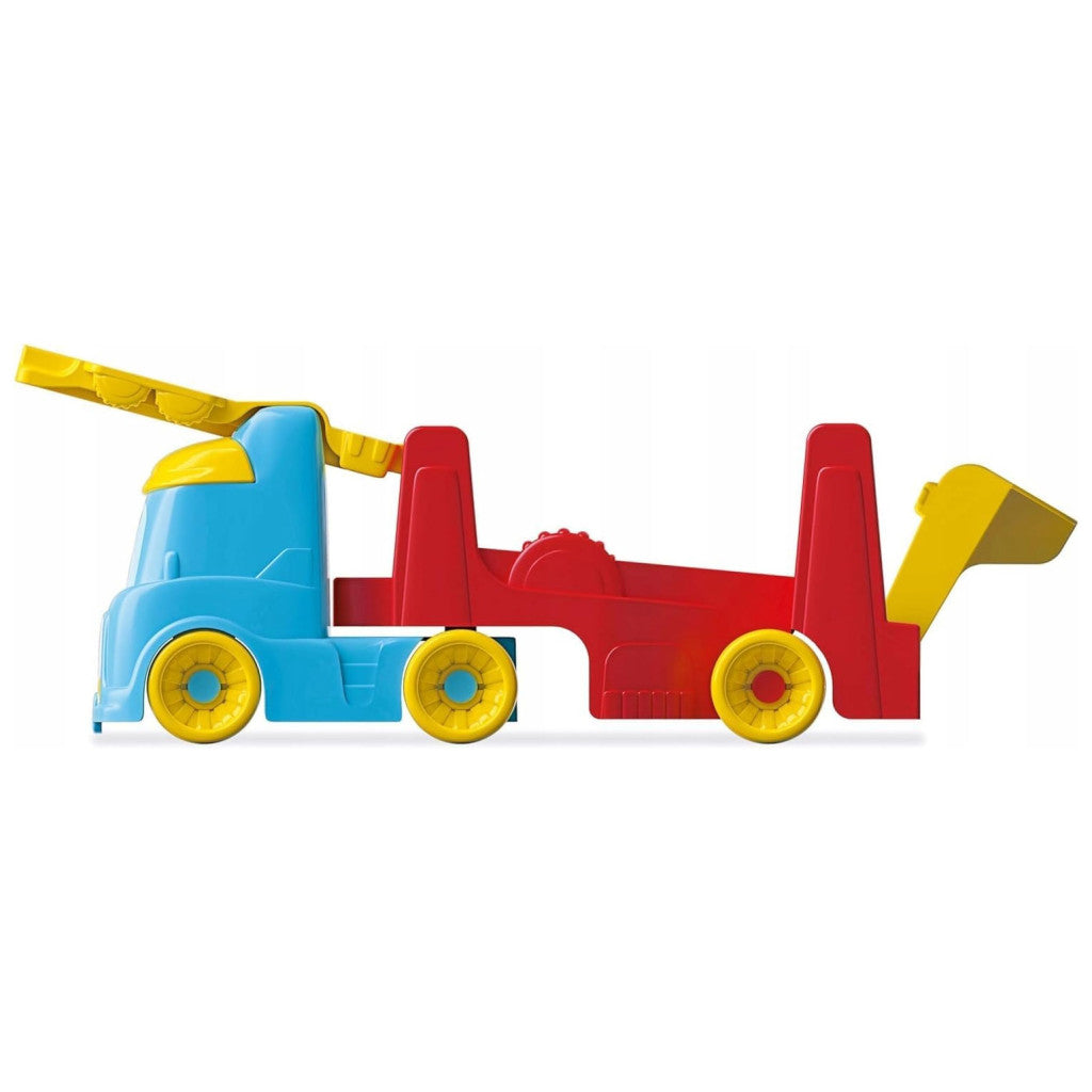 Vehicle Team krāsains apgriežams auto pārvadātājs 2 vienā Clementoni