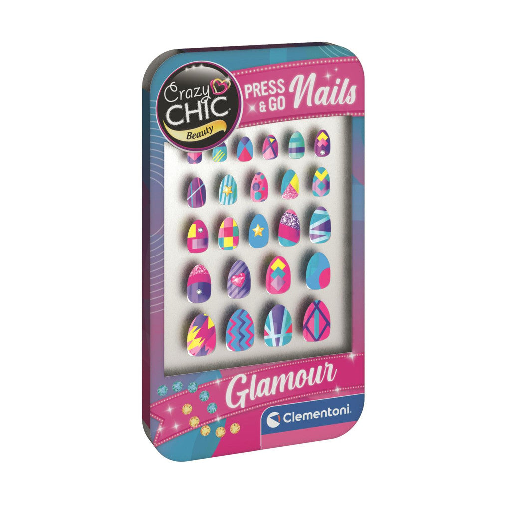 Crazy Chic Glamour Clementoni mākslīgo nagu komplekts